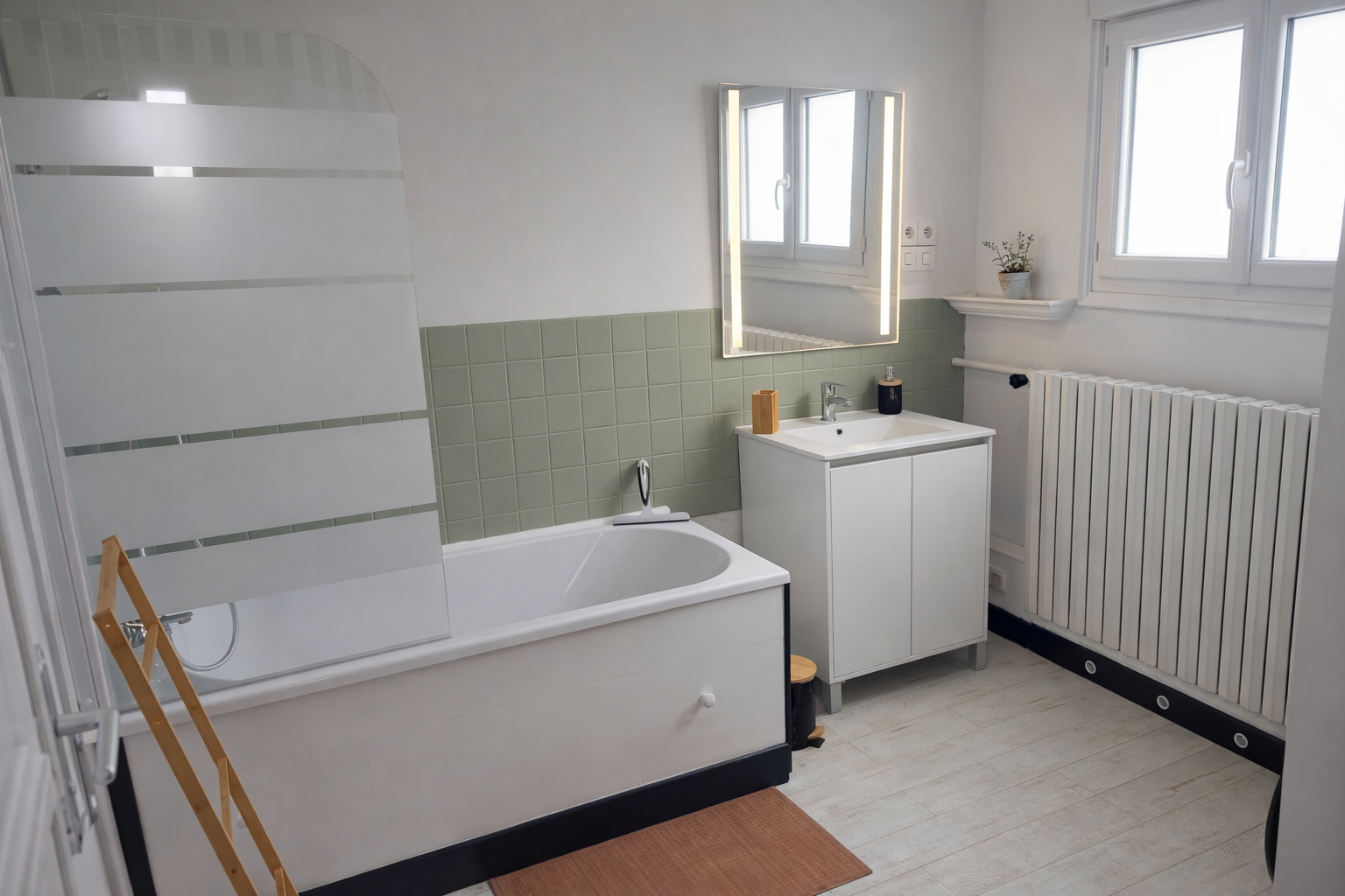 Salle de bain du Gîte Lycot — Dompierre-Becquincourt